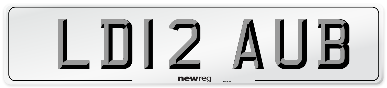 LD12 AUB Number Plate from New Reg
